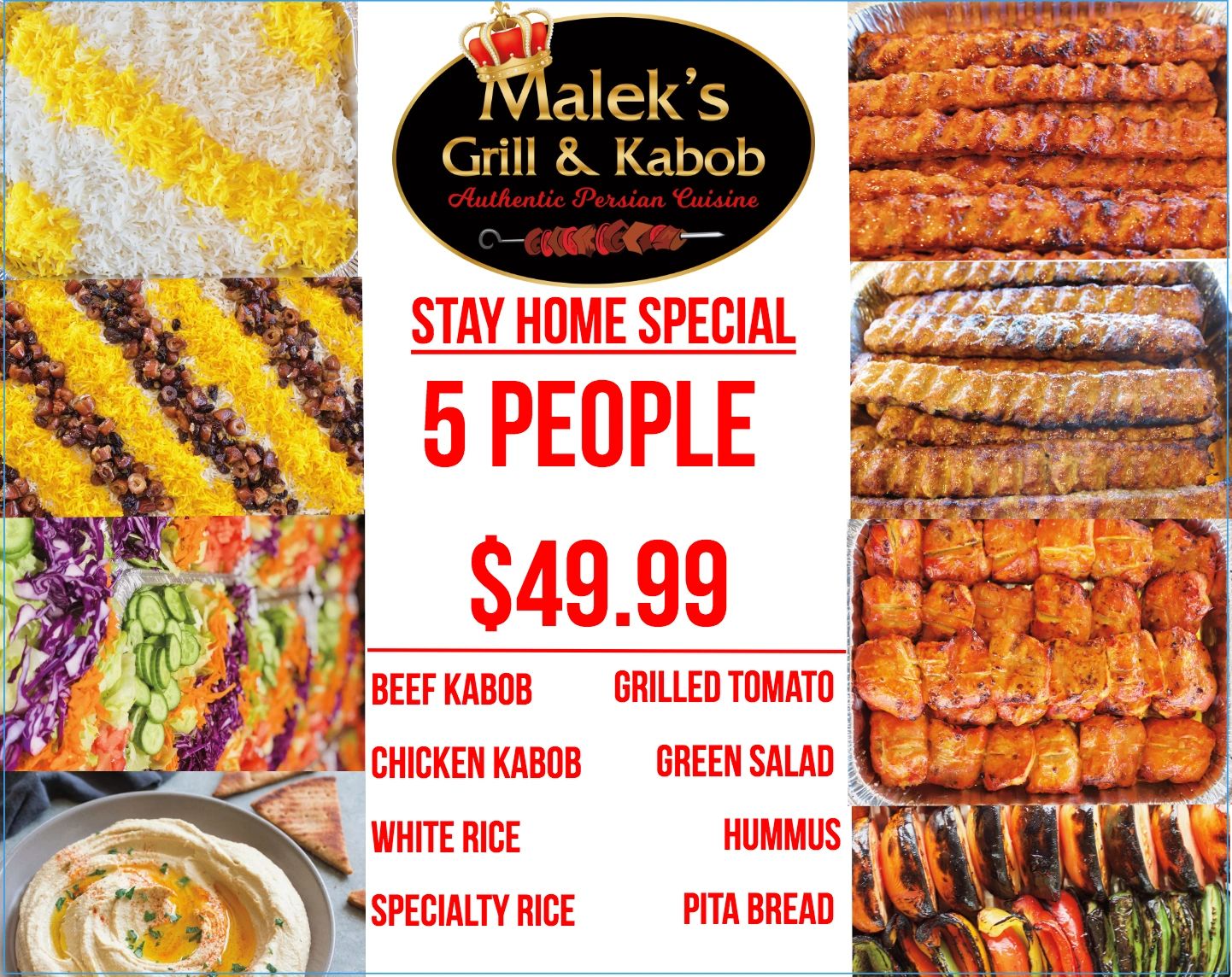 MENU Malek's Grill & Kabob
